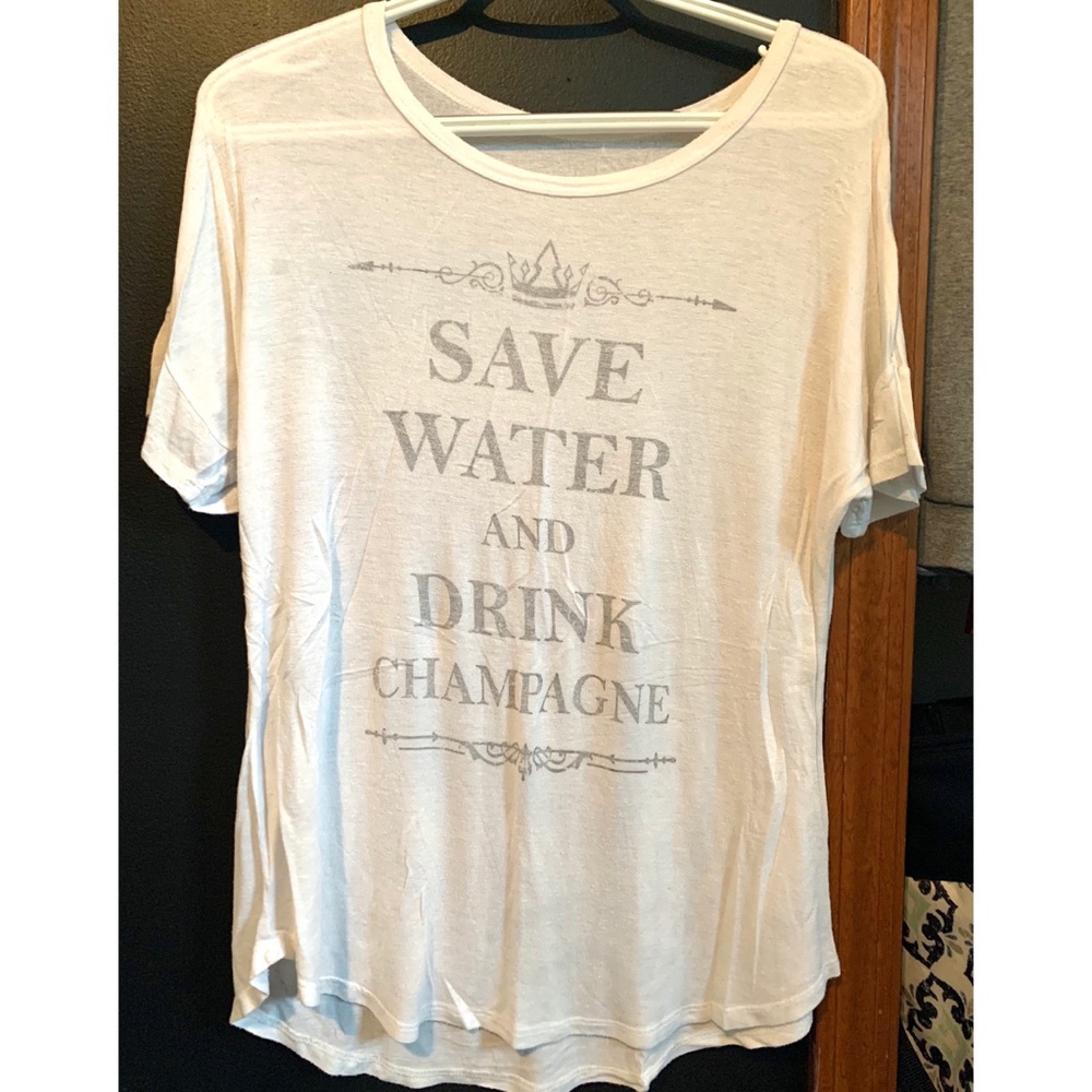 Save water and drink champagne tee